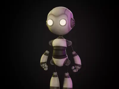 Robot 3d Low Poly 3D model