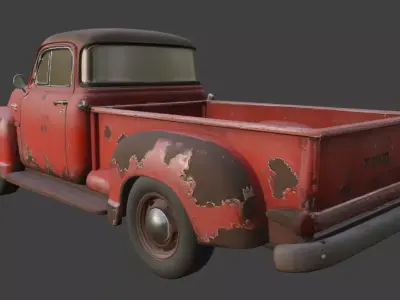 Vintage Rusty Pickup Truck 3D Model 3D model order
