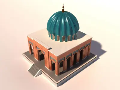 Babur Museum Low-poly 3D model