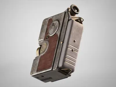 Vintage Camera Goerz Minicord - Subminiature Retro Camera  Low-poly 3D model