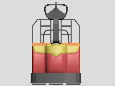 Industrial Forklift - Print-Ready with 11 Assembly Parts 3D print model
