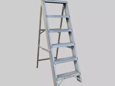 Industrial Step Ladder Low-poly 3D model
