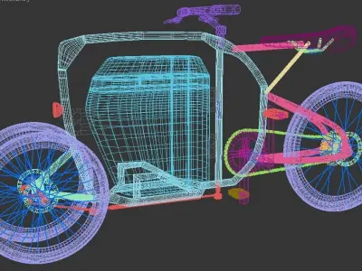 Stork - A Futuristic Electric Bike Bicycle 3D model