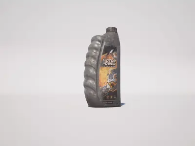  Motor Oil Bottle Low-poly 3D model