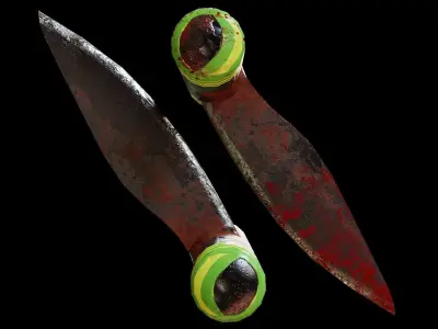 Lowpoly Prison Knife Low-poly 3D model