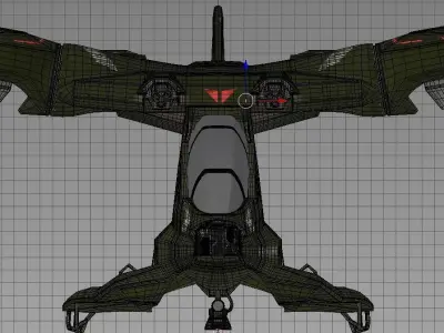 WARCRAFT JET Low-poly 3D model