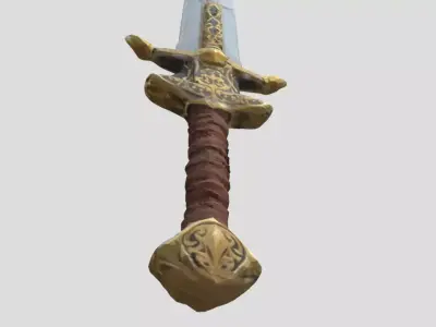 Sword Game-Ready Fantasy Weapon 3D Model Low-poly 3D model
