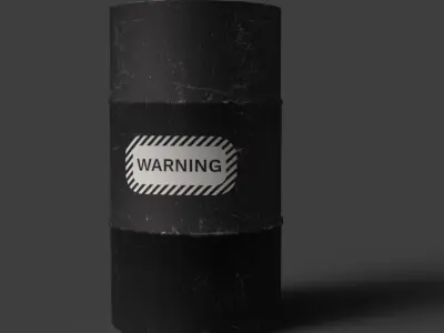 metal barrel Free low-poly 3D model buy