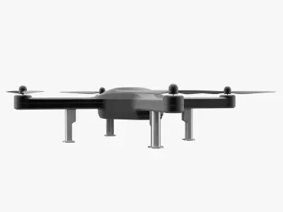 Drone 1 with propellers 3D model