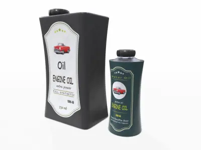  Cartoon Oil Can 3D model