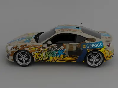 GT86 Sports Car - Rigged Free 3D model