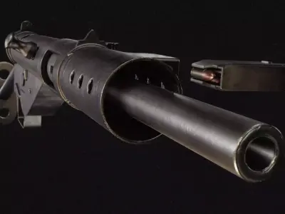 Sten Mk 2 Low-poly 3D model