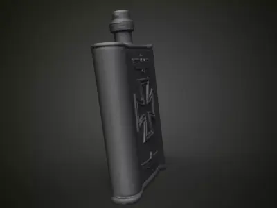 WWII German Flask - Call of Duty Inspired - 3D Printable Prop 3D print model