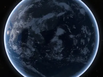 Planet Earth 2048k 512k 32k 3D model