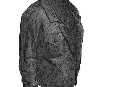 Realistic Military Style Field Jacket Low-poly 3D model