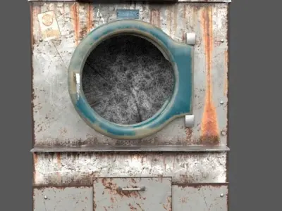 Old Dryer Of The Abandoned Hospital  Low-poly 3D model
