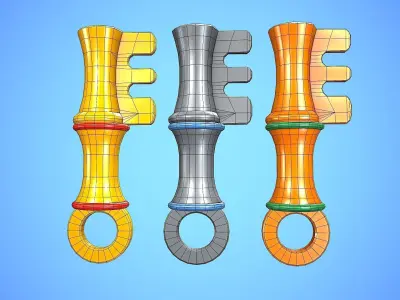 KEY CARTOON STYLIZED Low-poly 3D model