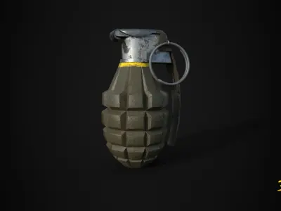 Lowpoly Grenade Low-poly 3D model