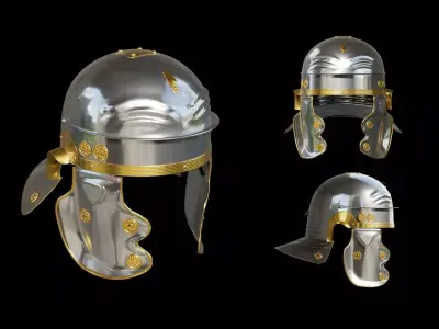 Roman Imperial Gallic Helm 3D Model 3D model