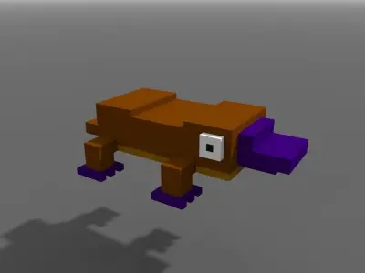 Voxel Platypus 3D model
