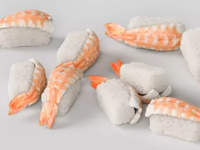 Sushi 3D model buy