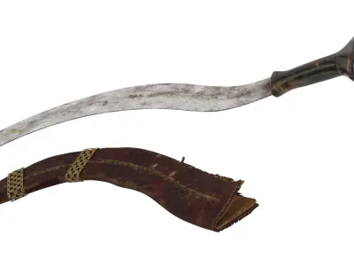 Shotel Curved Sword 3D model