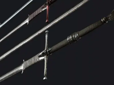 Dark Knight Longsword 2 Low-poly 3D model