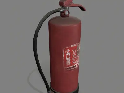 fire extinguisher Low-poly 3D model 37