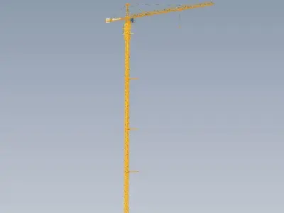 tower construction crane 3D model