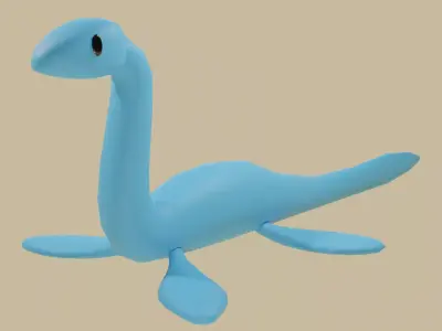 elasmosaurus cute 3D model 3D model