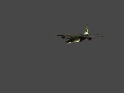 C 130 Hercules Low-poly 3D model