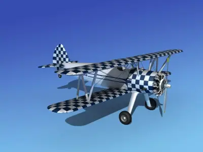 Stearman PT-17 Kaydet V18 3D model