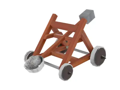 Catapult Low-poly 3D model order