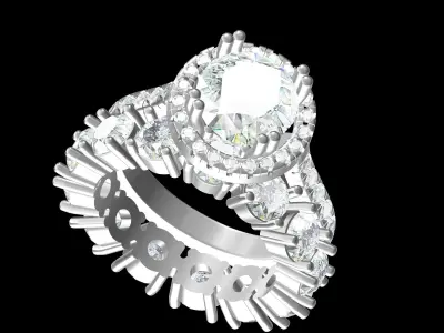 Solitaire Bridal Set 3D print model