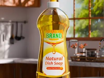 Dishwasher shampoo bottle Free 3D model