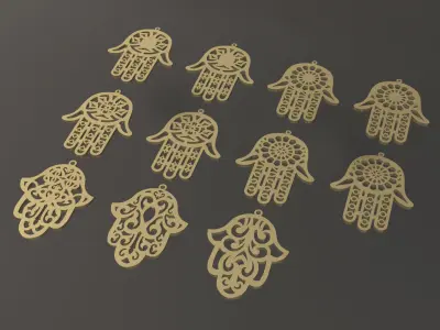 hamsa pendant collection  3D print model