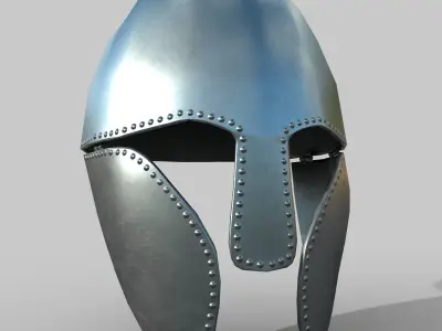 Warrior helmet Low-poly 3D model
