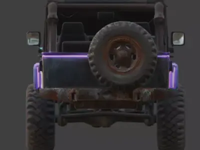 Cyberpunk Rusty Off Road Monster Truck 3D Model V04 Low-poly 3D model