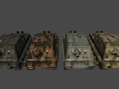 Army tanker Low-poly 3D model