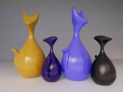 Cat sculpture 3D model 3D model