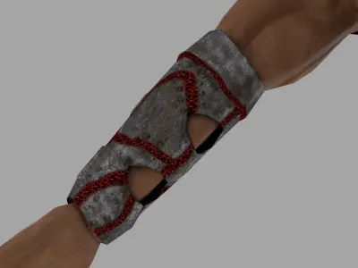 Meet the Inferno Flow Bracelet Armor Low-poly 3D model