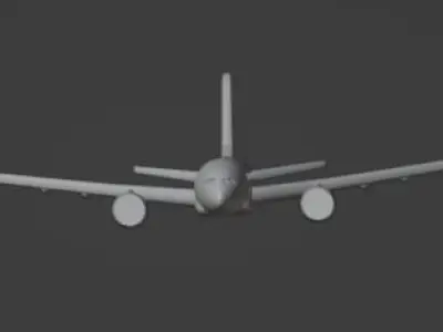 Boeing 787 plane with stand 3D print model