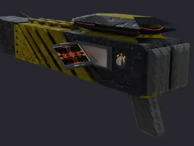 Sci-fi gun Free low-poly 3D model order