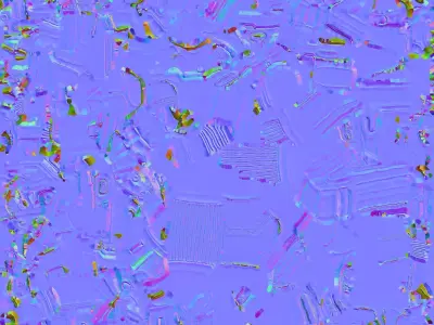 Futuristic Pistol Green 3D model