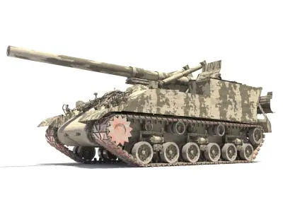 Tank 155mm GMC M40 or 8inch Howitzer Motor Carriage M43 3D model