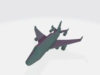 Bombardier jet  Low-poly 3D model