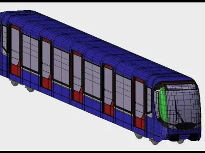 Funicular - mountain railway 3D model