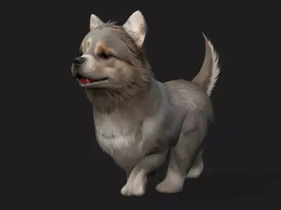 Dog A2 Free low-poly 3D model