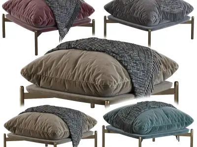 Cloud Pouf and Tradition 3D model