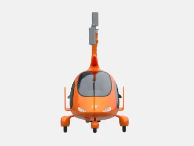 Gyroplane Autogyro Cavalon Orange 3D model